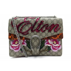 NEUF SAC A MAIN GUCCI DIONYSUS ELTON M 471212 TOILE SUPREME CUIR EXOTIQUE 5260€