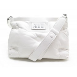 NEUF SAC A MAIN MAISON MARGIELA GLAM SLAM PM CUIR BLANC BANDOULIERE BAG 1390€