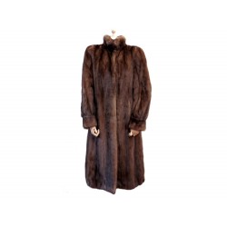 MANTEAU SPRUNG FRERES FEMME 42 L EN FOURRURE DE VISON MARRON FUR MINK COAT