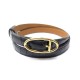 NEUF CEINTURE HERMES CHAINE D'ANCRE 75 EN CUIR CROCODILE NOIR + BOITE BELT 3600€