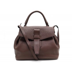 NEUF SAC LANCEL CHARLIE CUIR MARRON + BANDOULIERE 