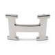 BOUCLE DE CEINTURE HERMES H EN ACIER PALLADIE ARGENTE 32 MM BELT BUCKLE