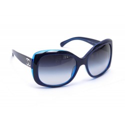 LUNETTES DE SOLEIL CHANEL LOGO CC 5183 EN PLASTIQUE BLEU + BOITE SUNGLASSES 580€