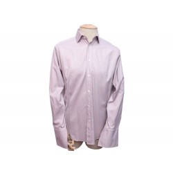 NEUF CHEMISE HERMES HOMME 39 M EN COTON ROSE MANCHES MOUSQUESTAIRES SHIRT 380€