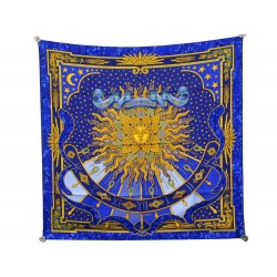 FOULARD HERMES CARPE DIEM BLEU 