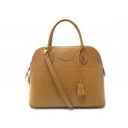 SAC A MAIN HERMES BOLIDE 31 BANDOULIERE EN CUIR COURCHEVEL GOLD HAND BAG 6250€