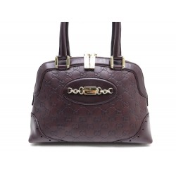 SAC A MAIN GUCCI CUIR MARRON CUIR MONOGRAMME 