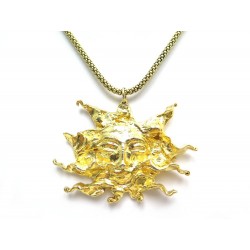 COLLIER PENDENTIF SOLEIL FANTAISIE DORE 