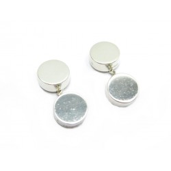 BOUTONS DE MANCHETTES HERMES AIMANTE EN ARGENT MASSIF SILVER CUFFLINKS 460€