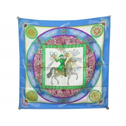 NEUF FOULARD HERMES FEUX D'ARTIFICE SOIE BROCHEE JACQUARD MULTICOLORE SCARF 375€