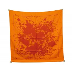 FOULARD HERMES CHEVAL SURPRISE ORANGE 