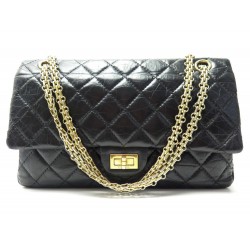 SAC A MAIN CHANEL 2.55 CUIR NOIR 