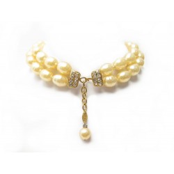 VINTAGE COLLIER CHANEL PERLES 2 RANGS 1988 DE CASTELLANE PEARLS NECKLACE 1590€