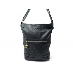 SAC A MAIN CHANEL HOBO A57966 SEAU CUIR CAVIAR MATELASSE NOIR HAND BAG 3800€