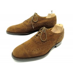 CHAUSSURES CHURCH'S BUCK 7F 41 RICHELIEU BOUT FLEURI EN DAIM MARRON SHOES 700€