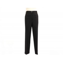 NEUF PANTALON CHANEL TAILLE 36 S EN LAINE NOIR NEW BLACK WOOL TROUSERS 1600€