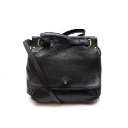 SAC A MAIN JEROME DREYFUSS JOHAN BANDOULIERE EN CUIR NOIR BLACK HANDBAG 755€