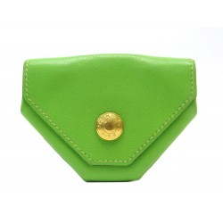 PORTE MONNAIE HERMES 24 EN CUIR VERT GREEN LEATHER POCKET COINS WALLET 323€