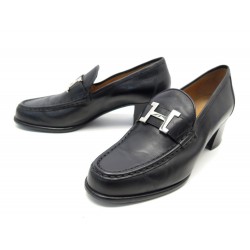 CHAUSSURES HERMES H CUIR NOIR 