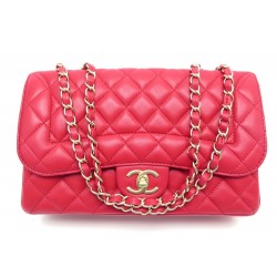 NEUF SAC CHANEL TIMELESS CUIR FUSHIA 26 CM 