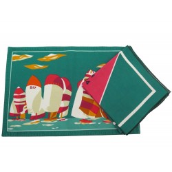 4 SET DE TABLE + 4 SERVIETTE HERMES REGATE BATEAUX BOITE 