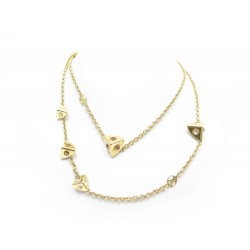 COLLIER LOUIS VUITTON SAUTOIR TRUNKIES M68048 103 CM EN METAL DORE NECKLACE 940€