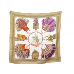 NEUF FOULARD HERMES CUIRS DU DESERT + BOITE 