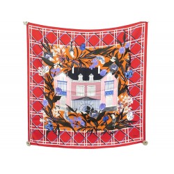 FOULARD DIOR GRANVILLE SOIE ROUGE 