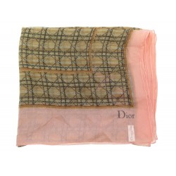 NEUF FOULARD CHALE CHRISTIAN DIOR ETOLE CANNAGE EN SOIE 220 X 66 CM SHAWL 490€