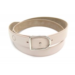 NEUF CEINTURE CHRISTIAN DIOR TAILLE 85 EN CUIR BEIGE NEW LEATHER BELT 550€