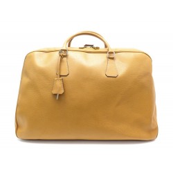 SAC A MAIN DE VOYAGE PRADA CUIR GRAINE CAMEL GOLD 51 CM LEATHER TRAVEL BAG 3100€