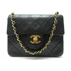 SAC A MAIN CHANEL MINI TIMELESS BANDOULIERE EN CUIR MATELASSE NOIR HANDBAG 5500€