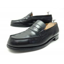 CHAUSSURES JM WESTON MOCASSINS 180 7.5D 41.5 EN CUIR NOIR LOAFERS SHOES 620€