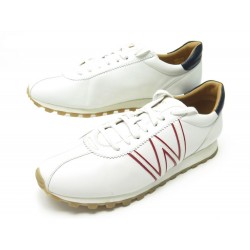 CHAUSSURES JM WESTON ON MY WAY 626 9.5 43.5 BASKETS EN CUIR BLANC SNEAKERS 490€