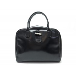 SAC A MAIN LONGCHAMP ROSEAU CUIR NOIR 