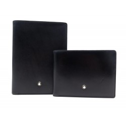 PORTEFEUILLE MONTBLANC MEISTERSTUCK PORTE CARTES CUIR NOIR LEATHER WALLET 580€