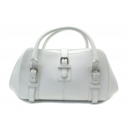 NEUF SAC A MAIN LOEWE 310.79.105 CUIR GRAINE BLANC WHITE LEATHER HANDBAG 1600€