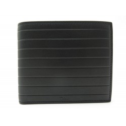 NEUF PORTEFEUILLE CHRISTIAN DIOR EN CUIR NOIR + BOITE PORTE MONNAIE WALLET 390€