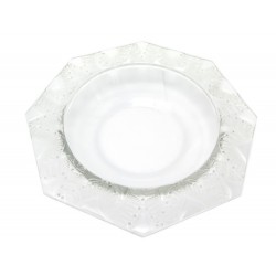 COUPE EN CRISTAL LALIQUE FOUGERES 27 X 5 CM PLAT ASSIETTE CRYSTAL CUP 1100€