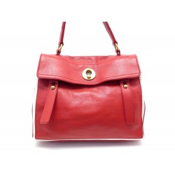 SAC A MAIN YVES SAINT LAURENT MUSE TWO 229680 CUIR ROUGE LEATHER HAND BAG 1795€