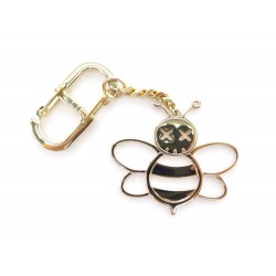 NEUF PORTE CLE CHRISTIAN DIOR X KAWS BEE EN METAL DORE ABEILLE SAC KEY RING 550€