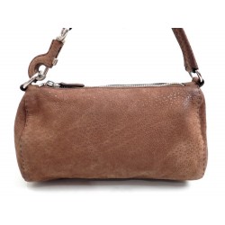 SAC A MAIN PRADA CUIR PECARI MARRON 