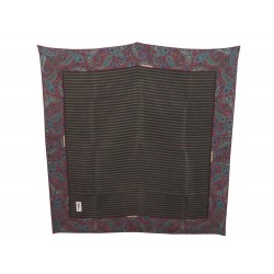 FOULARD YVES SAINT LAURENT CARRE 80 CM SOIE 1