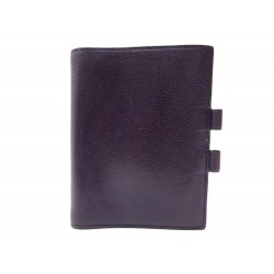 PORTE AGENDA HERMES CUIR GRAINE RAISIN VIOLET PURPLE LEATHER DIARY HOLDER 490€