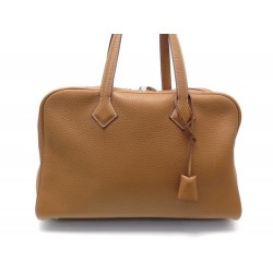 NEUF SAC A MAIN HERMES VICTORIA II FOURRE-TOUT 35CM CUIR TOGO GOLD HANDBAG 3650€