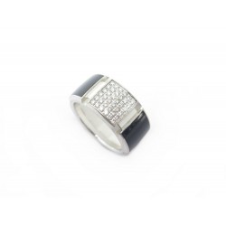 BAGUE CHAUMET CLASS ONE 53 OR BLANC DIAMANTS & CERAMIQUE NOIRE +BOITE RING 3900€