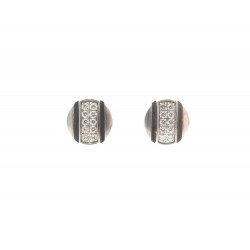 BOUCLES D'OREILLES CHAUMET CLASS ONE CROISIERE OR BLANC DIAMANTS EARRINGS 2500€