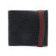 NEUF PORTEFEUILLE GUCCI GG SUPREME WEB BI-FOLD 154443 EN TOILE ET CUIR NOIR 270€