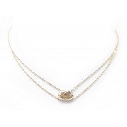 NEUF COLLIER CHANEL COCO CRUSH MATELASSE J11356 EN OR BEIGE 18K NECKLACE 2650€