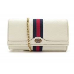 NEUF SAC A MAIN GUCCI OPHIDIA WALLET ON CHAIN 546592 BANDOULIERE WOC BEIGE 830€